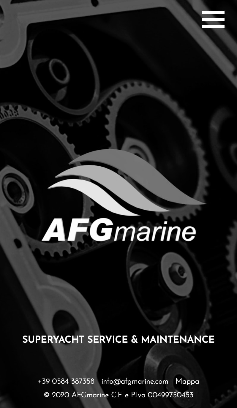 Website for AFG Marine (mobile view)